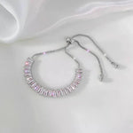 Load image into Gallery viewer, Baguette Crystal Adjustable Tennis Bracelets
