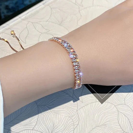 Baguette Crystal Adjustable Tennis Bracelets
