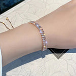 Load image into Gallery viewer, Baguette Crystal Adjustable Tennis Bracelets
