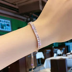 Load image into Gallery viewer, Baguette Crystal Adjustable Tennis Bracelets
