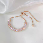 Load image into Gallery viewer, Baguette Crystal Adjustable Tennis Bracelets
