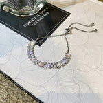 Load image into Gallery viewer, Baguette Crystal Adjustable Tennis Bracelets
