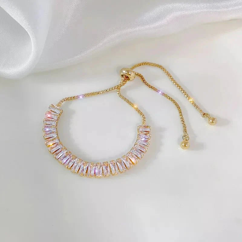 Baguette Crystal Adjustable Tennis Bracelets