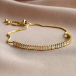Load image into Gallery viewer, Baguette Crystal Adjustable Tennis Bracelets
