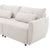 Khartoum Sectional Sofa with Movable Ottoman in Beige Chenille