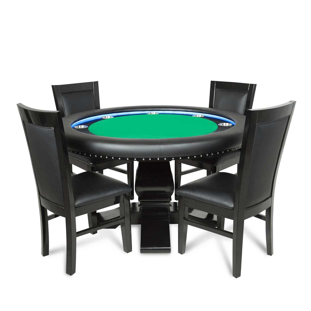 BBO Poker Table BBO Ginza LED Round Poker Table - 2BBO-ELTA