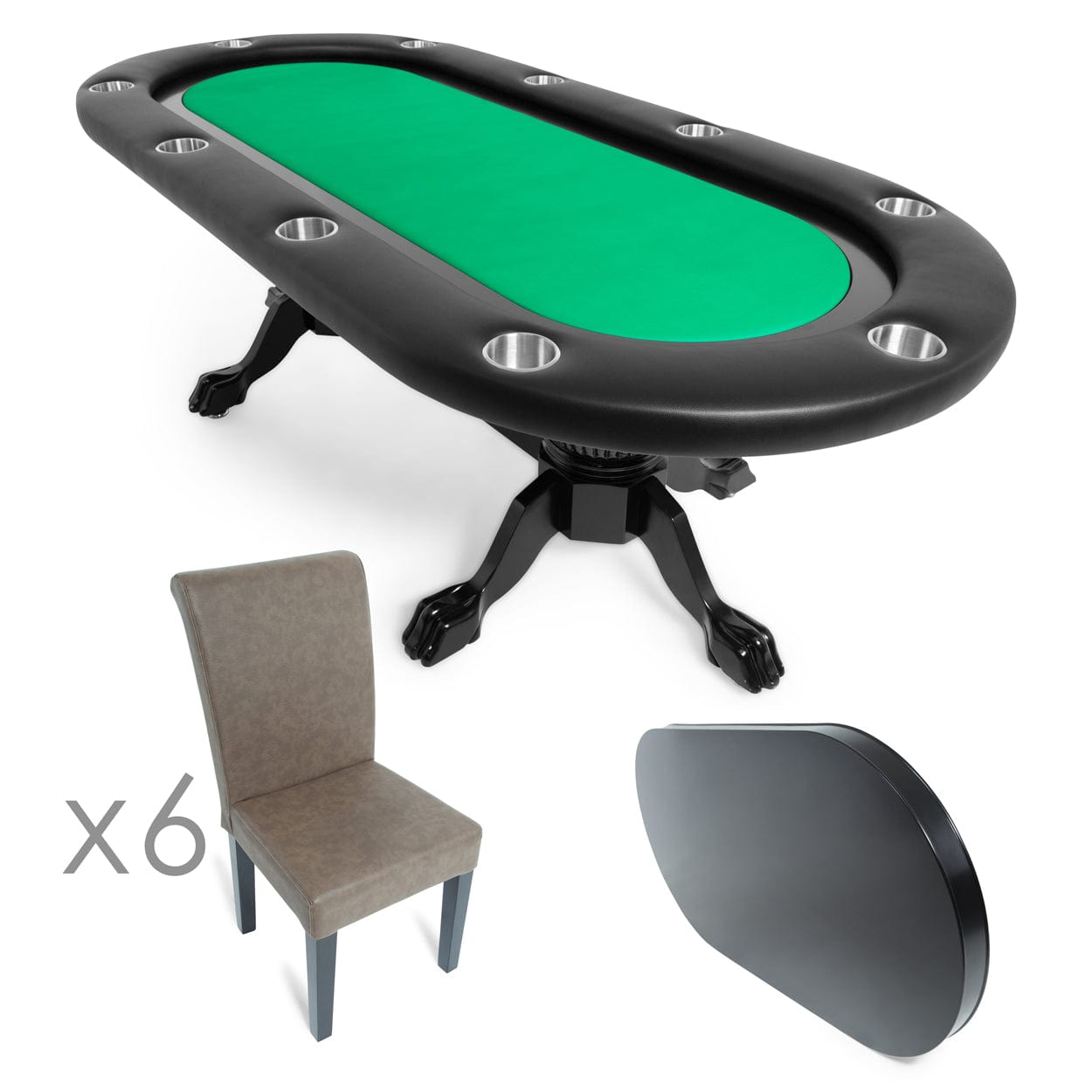 BBO Poker Table BBO The Elite Poker Table With Black Racetrack - 2BBO-ELT