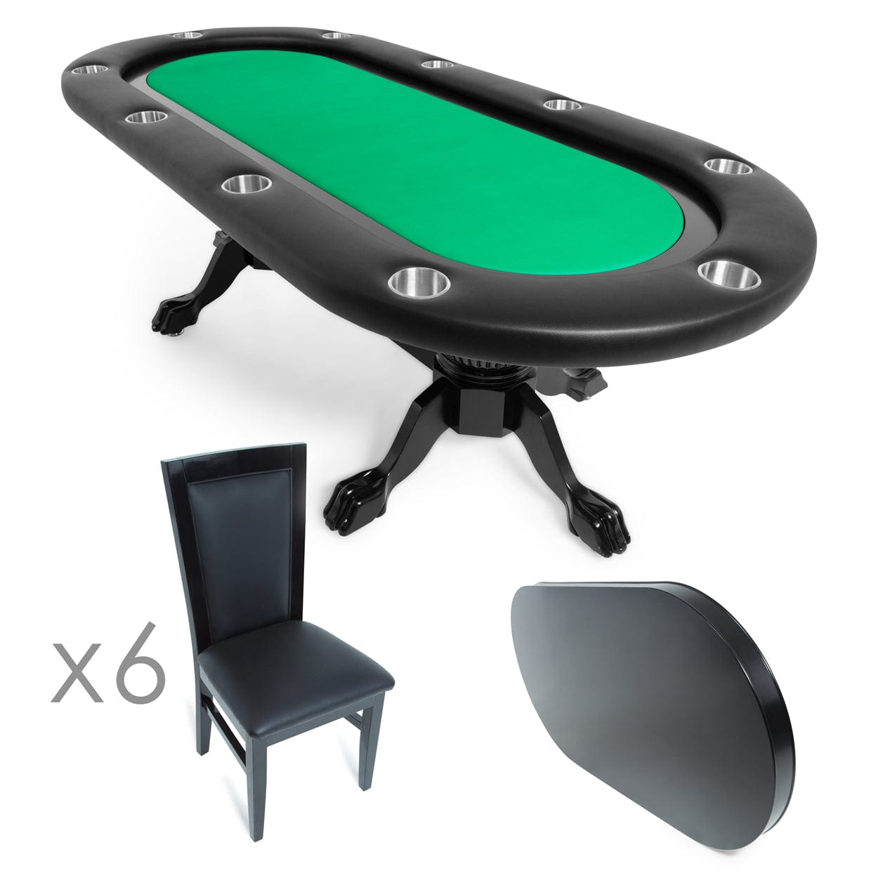 BBO Poker Table BBO The Elite Poker Table With Black Racetrack - 2BBO-ELT