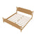 Walnut Toned King Rattan Bed Frame with Elegant Rattan Headboard