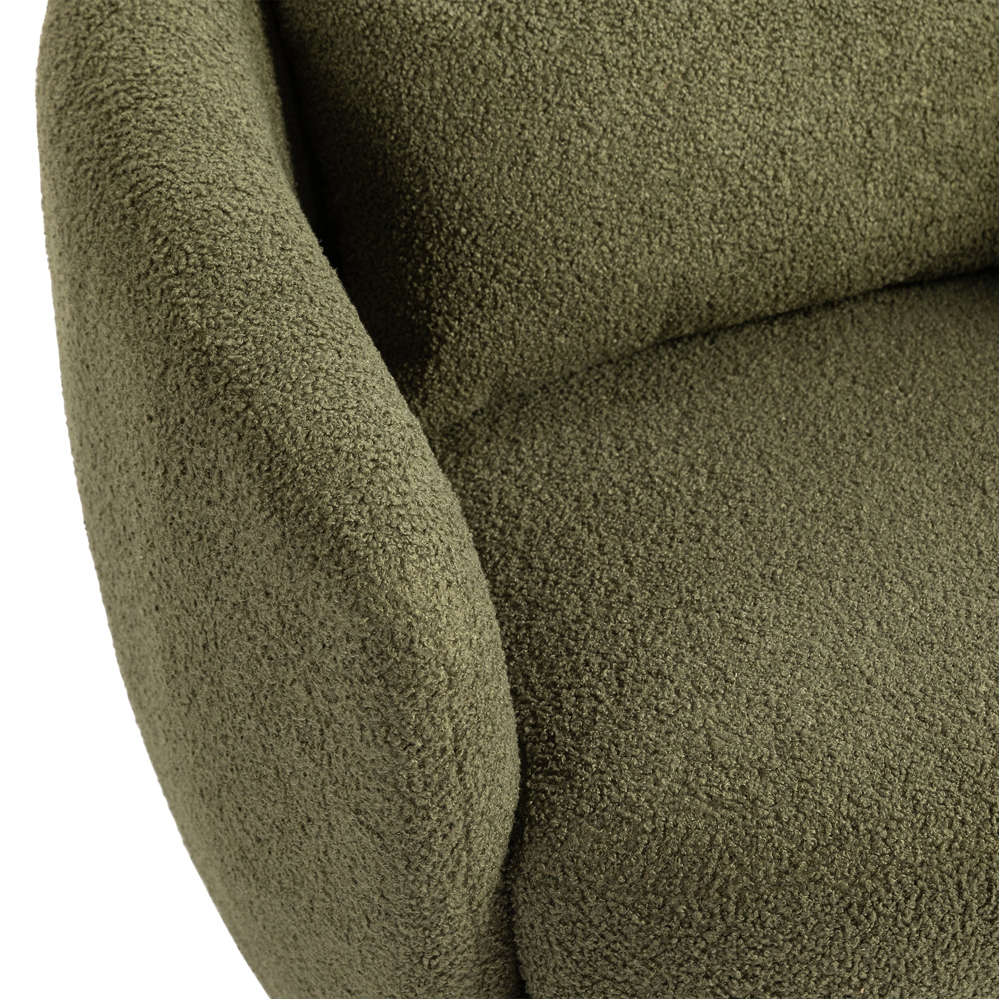 Dark Green Upholstered Swivel Accent Chair