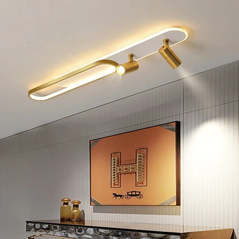 Contemporary Black and Gold Ceiling Spotlight