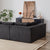 Nairobi 4-Seat Minimal Modular Sectional Sofa in Black