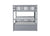 Gray Full Over Full Rubber Wood Bunk Bed with Trundle, Ladder, and Guardrails