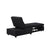 Convertible Black Fabric Single Sofa Bed