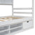 Twin Bed with Roof, Bedside Shelves, and Under-Bed Storage in White