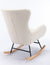 Beige Teddy Fabric Rocking Chair