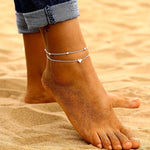 Load image into Gallery viewer, Mini Heart Anklet Double Layer Love Anklet
