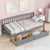 Gray Twin-Size Pine Wood Daybed with Storage Drawers, Sofa Bed Design