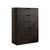 Five Drawer Clothes And Storage Chest Cabinet In Red Cocoa Chocolate Faux Wood Grain And Metal Glides