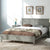 Gray Wooden Queen Size Platform Bed