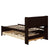 Twin Size Bed with Storage Integrated Headboard, Trundle & Drawers in Espresso