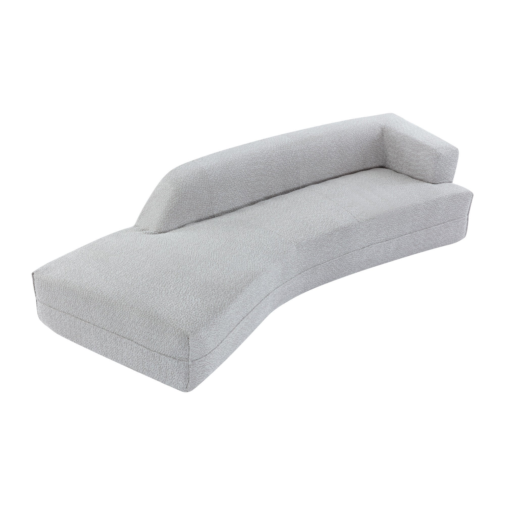 Acorta 2-Seat Boucle Chaise Lounge in Gray