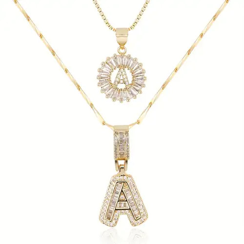 Dainty Moissanite Initial Necklace