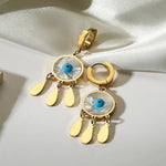 Load image into Gallery viewer, Boho Evil Eye Dangle Earrings

