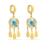 Load image into Gallery viewer, Boho Evil Eye Dangle Earrings
