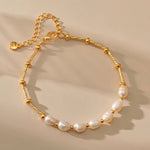 Load image into Gallery viewer, Boho Gold Accented Pearl Bracelets
