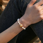 Load image into Gallery viewer, Boho Gold Accented Pearl Bracelets
