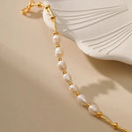 Load image into Gallery viewer, Boho Gold Accented Pearl Bracelets
