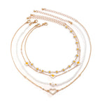Load image into Gallery viewer, Boho Spring Daisy Necklace Stack
