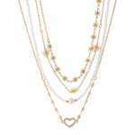 Load image into Gallery viewer, Boho Spring Daisy Necklace Stack
