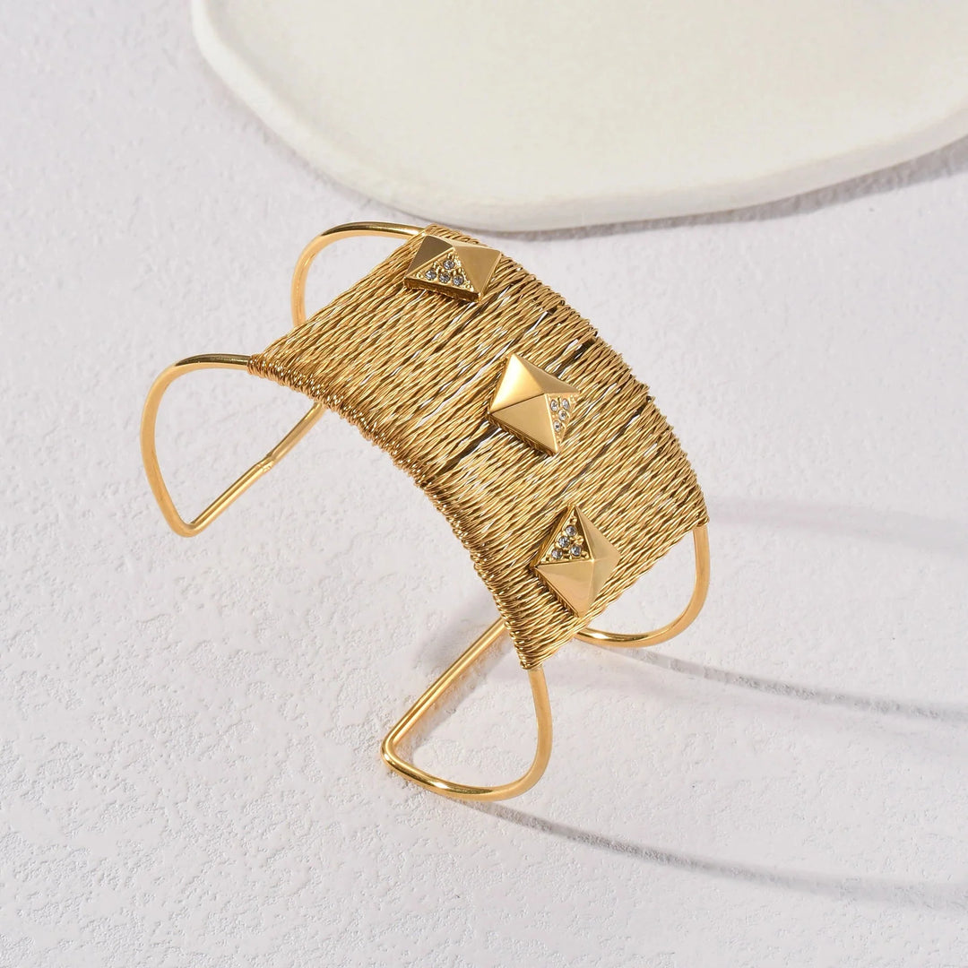 Bold Boho Wide Opening Cuff Bracelet