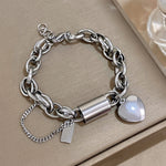 Load image into Gallery viewer, Bold &amp; Chunky Chain Heart Bracelet
