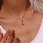 Load image into Gallery viewer, Bold Pearl Letter Initial Necklace
