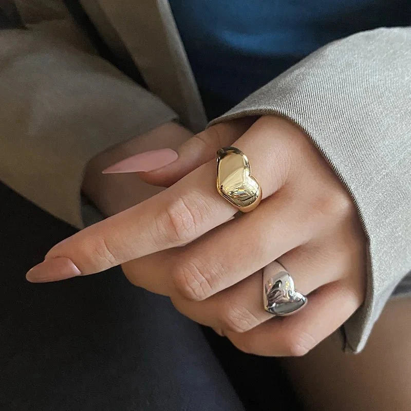 Bold statement heart rings 585864