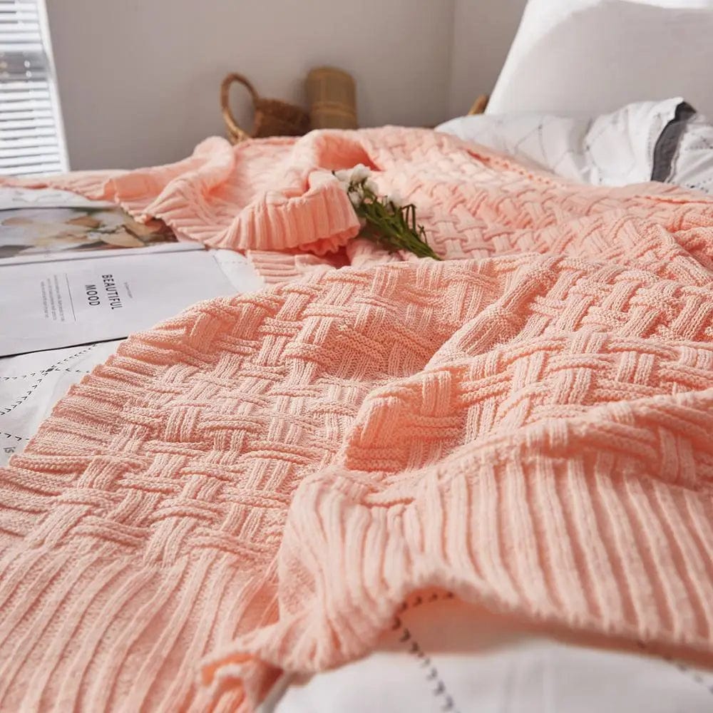 BY COELHO Blanket Blanket Premium Knitted Crochet Bed Throw