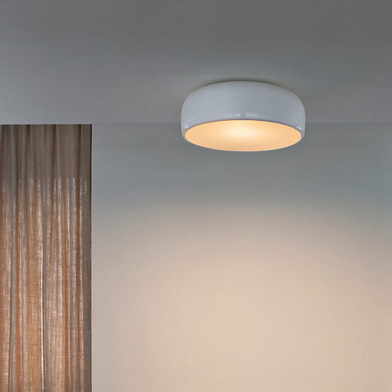 BY COELHO Flush Mount Ceiling Light 14" / White Modern Pendant Ceiling Light with Acrylic Shade