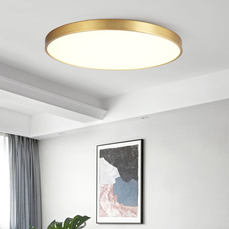 BY COELHO Flush Mount Ceiling Light 20" Modern Flush Mount LED Ceiling Light in Gold