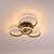 BY COELHO Flush Mount Ceiling Light Black / 4 rings Modern Circle LED Ceiling Light