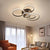 BY COELHO Flush Mount Ceiling Light Black / 5 rings Modern Circle LED Ceiling Light