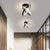 BY COELHO Flush Mount Ceiling Light Black / White Modern Flush Mount LED Ceiling Light for Corridors