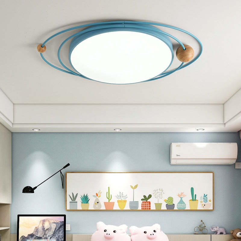 BY COELHO Flush Mount Ceiling Light Blue / 22" Modern Flush Mount Ceiling Light