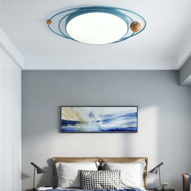 BY COELHO Flush Mount Ceiling Light Blue / 26" Modern Flush Mount Ceiling Light