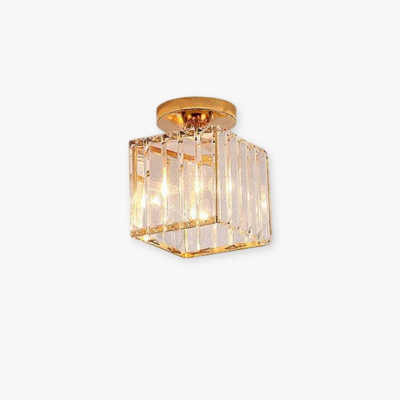 BY COELHO Flush Mount Ceiling Light Contemporary Flush Mount Ceiling Light with Crystal Shade