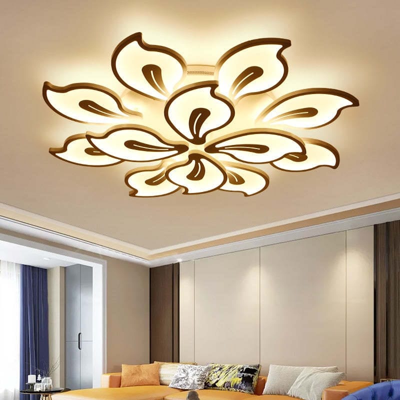 BY COELHO Flush Mount Ceiling Light Flower-Inspired Ceiling Light with Adjustable Brightness