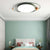 BY COELHO Flush Mount Ceiling Light Green / 26" Modern Flush Mount Ceiling Light