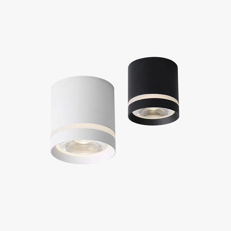 BY COELHO Flush Mount Ceiling Light Modern Cylinder Ceiling Light - Black/White